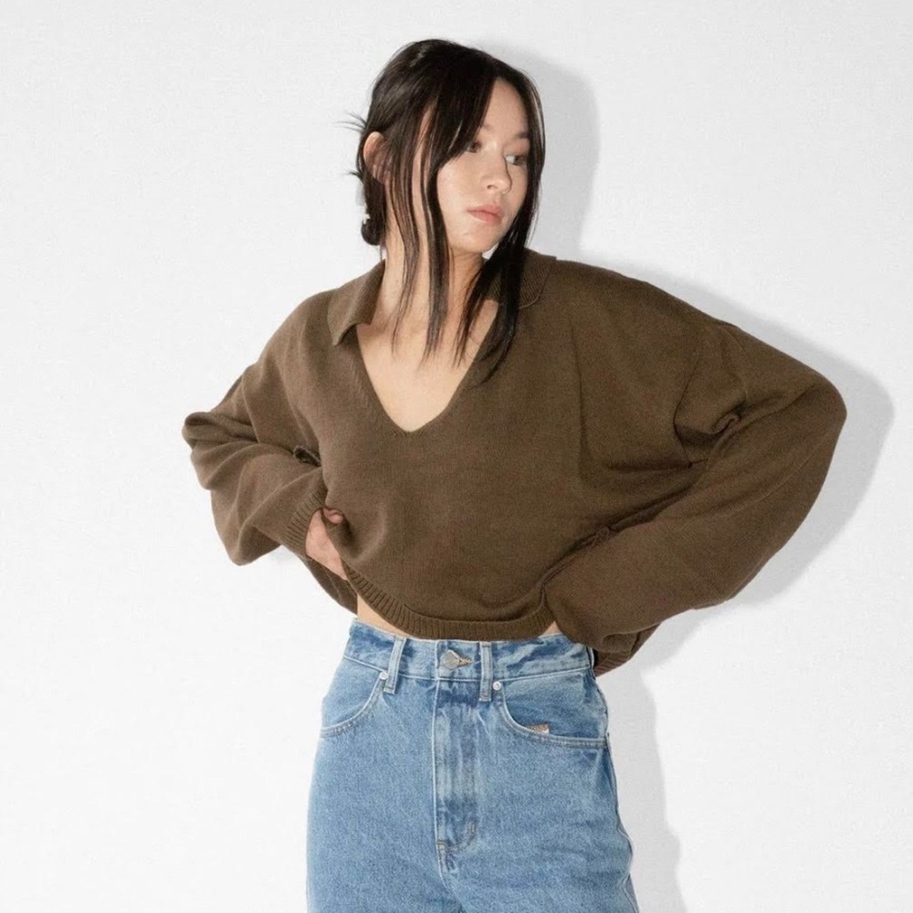 James Street Co Wren Pullover Brown Medium